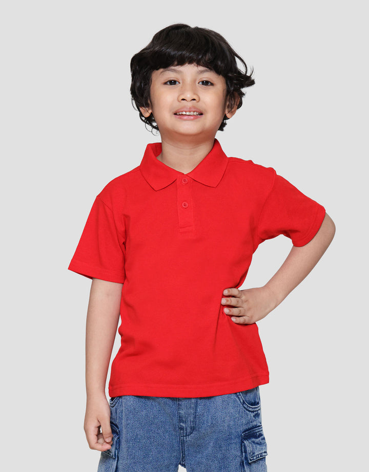 Little M Kerah Bsc Rib Kancing Kaos Anak Laki-laki