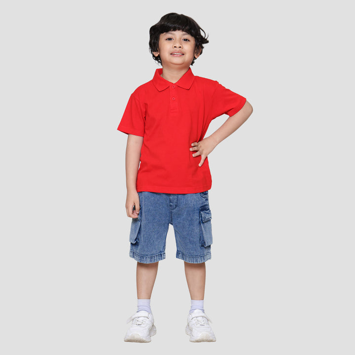 Little M Krah Bsc Rib Kancing Kaos Anak Laki-laki