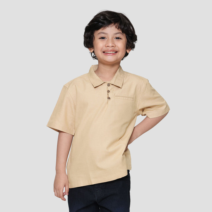 Little M Kerah Kemeja Anak Laki-laki