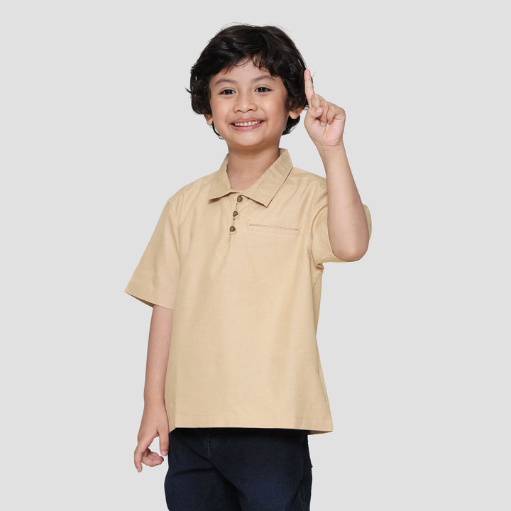 Little M Kerah Kemeja Anak Laki-laki