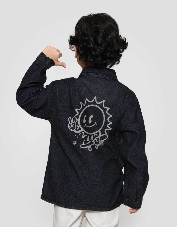 Little M Kemeja Denim Anak Laki-laki