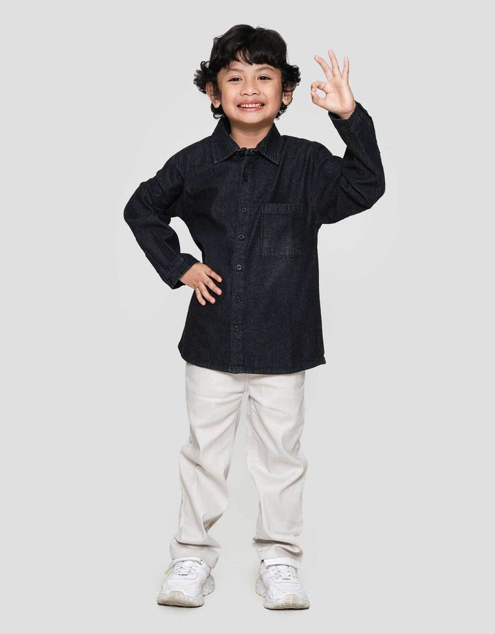 Little M Kemeja Denim Anak Laki-laki