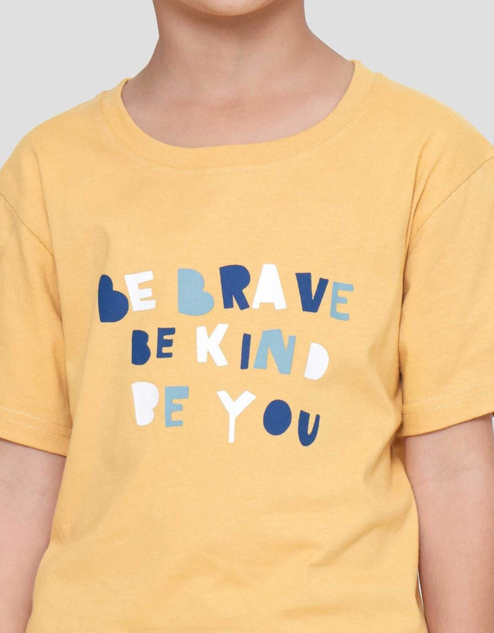 Little M Be Brave Be Kind Be You Kaos Anak Laki-laki