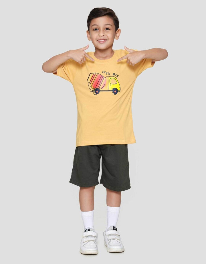 Little M Lets Mix Construction Kaos Anak Laki-laki