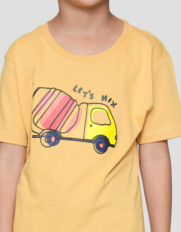 Little M Lets Mix Construction Kaos Anak Laki-laki