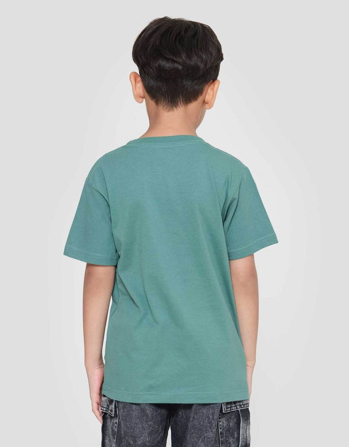 Little M Tractor Construction Kaos Anak Laki-laki