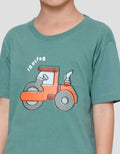 Little M Tractor Construction Kaos Anak Laki-laki