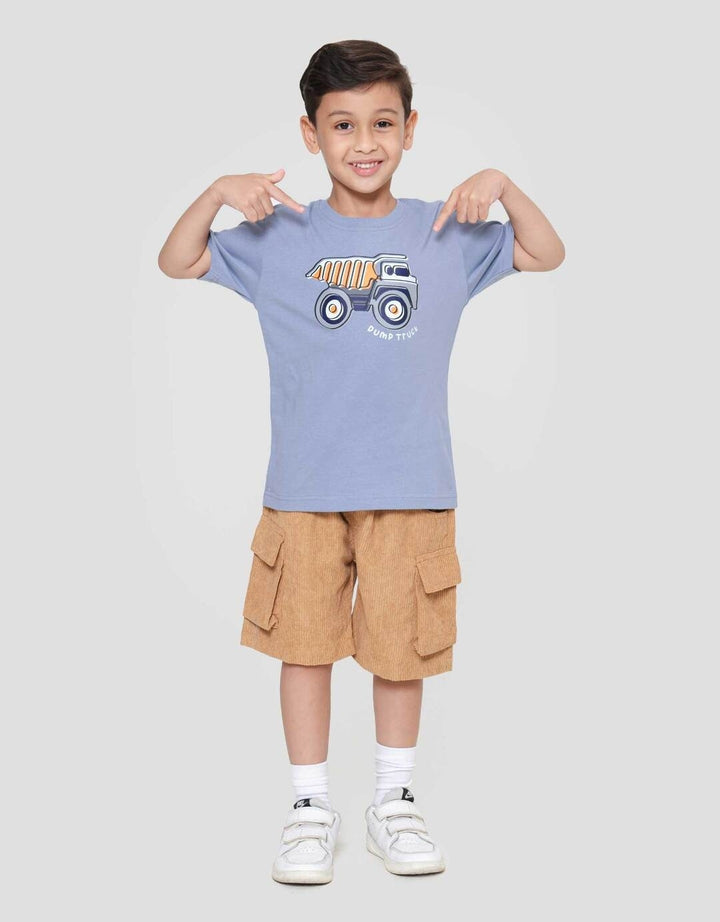 Little M Dump Truck Construction Kaos Anak Laki-laki