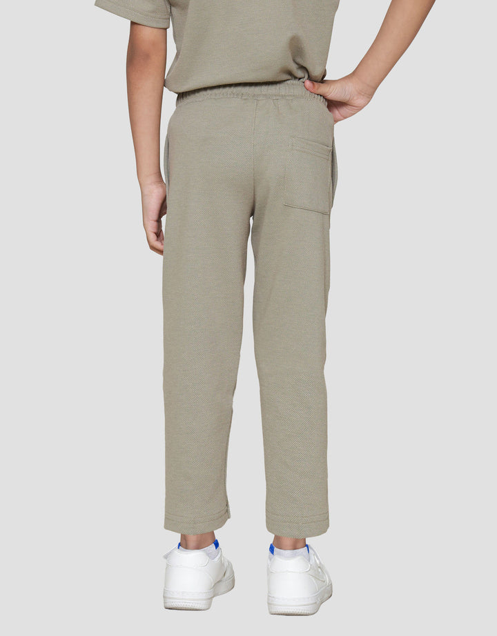 Little M Knit Tex Ture Selip Celana Jogger Anak Laki-laki