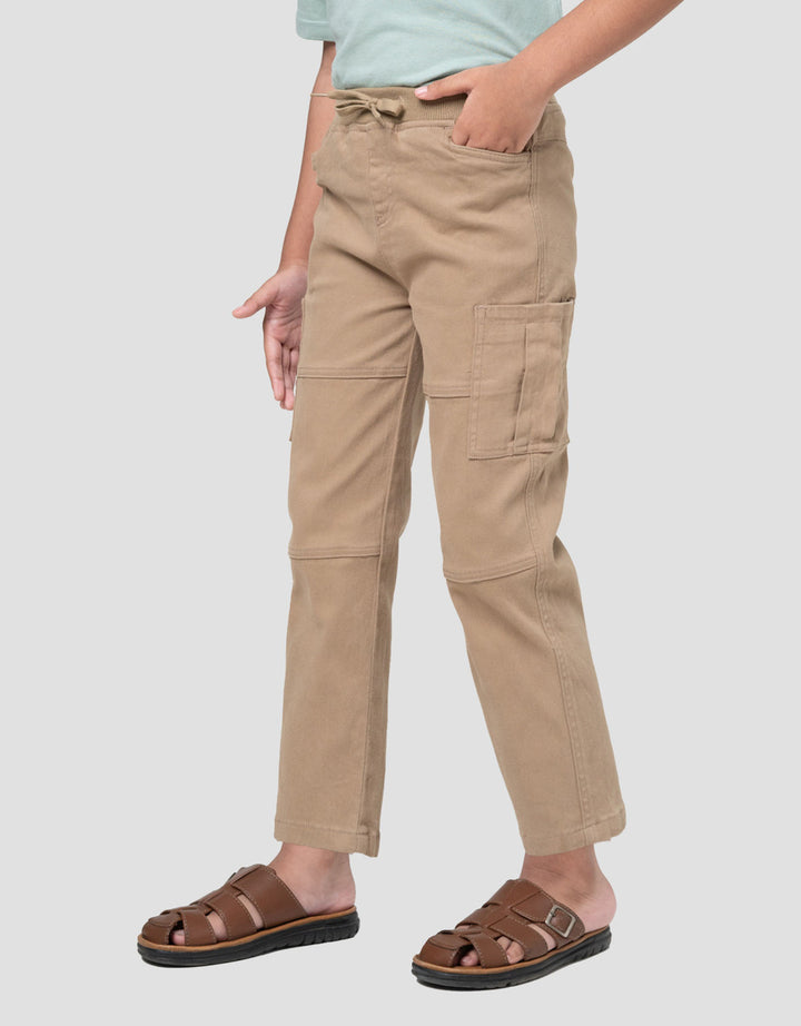 Little M Long Pants Strecth Reg Ktg Pinggang Rib Anak Laki-laki