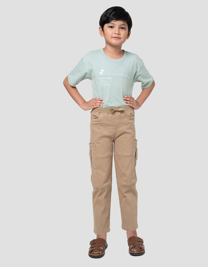 Little M Long Pants Strecth Reg Ktg Pinggang Rib Anak Laki-laki