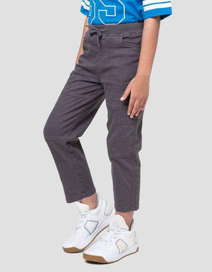 Little M Long Pants Strecth Reg Ktg Pinggang Rib Anak Laki-laki