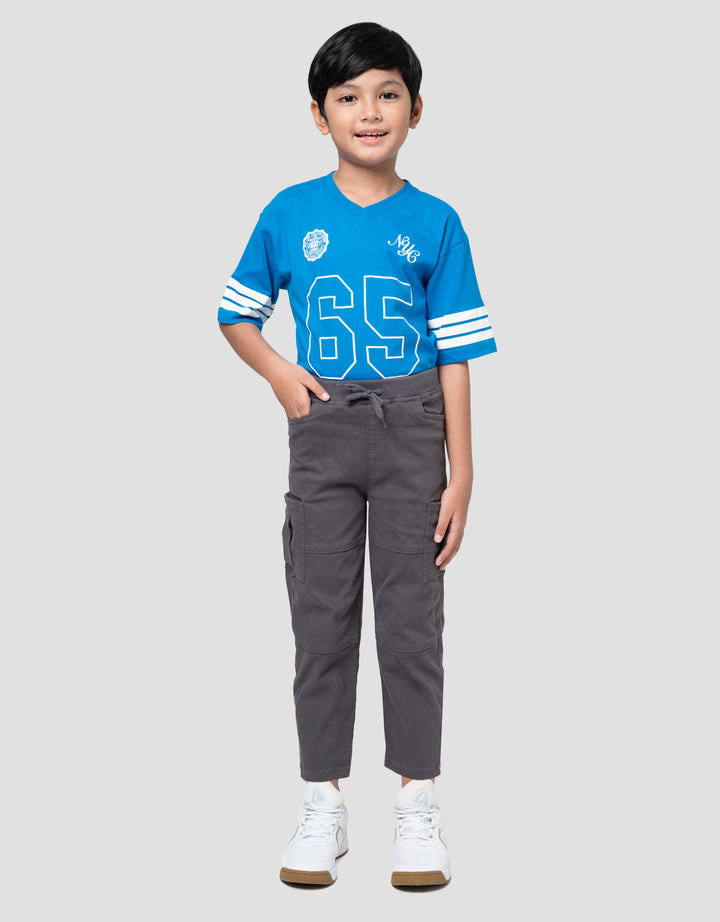 Little M Long Pants Strecth Reg Ktg Pinggang Rib Anak Laki-laki