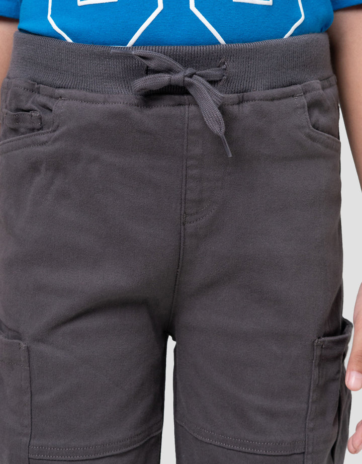 Little M Long Pants Strecth Reg Ktg Pinggang Rib Anak Laki-laki