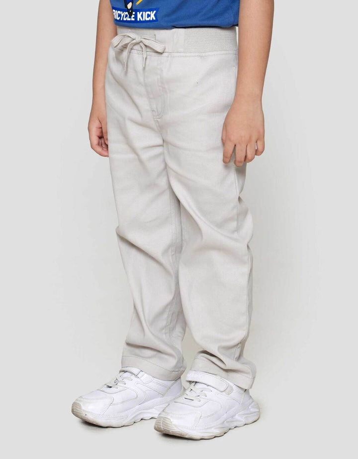 Little M Strech Rib Lipat Bawah Celana Panjang Anak Laki-laki