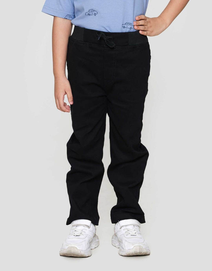 Little M Strech Rib Lipat Bawah Celana Panjang Anak Laki-laki