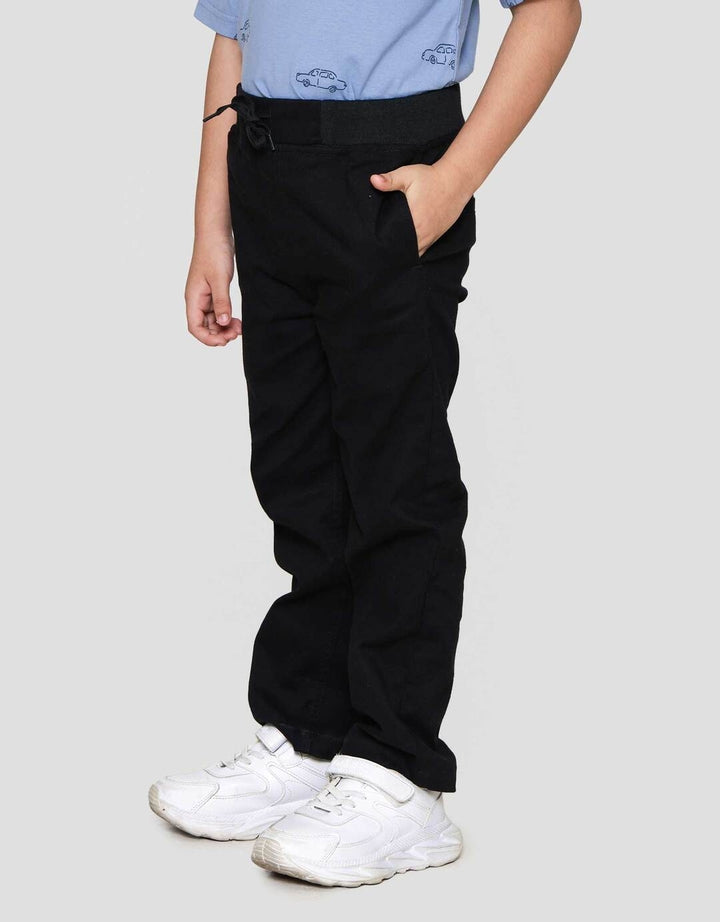 Little M Strech Rib Lipat Bawah Celana Panjang Anak Laki-laki