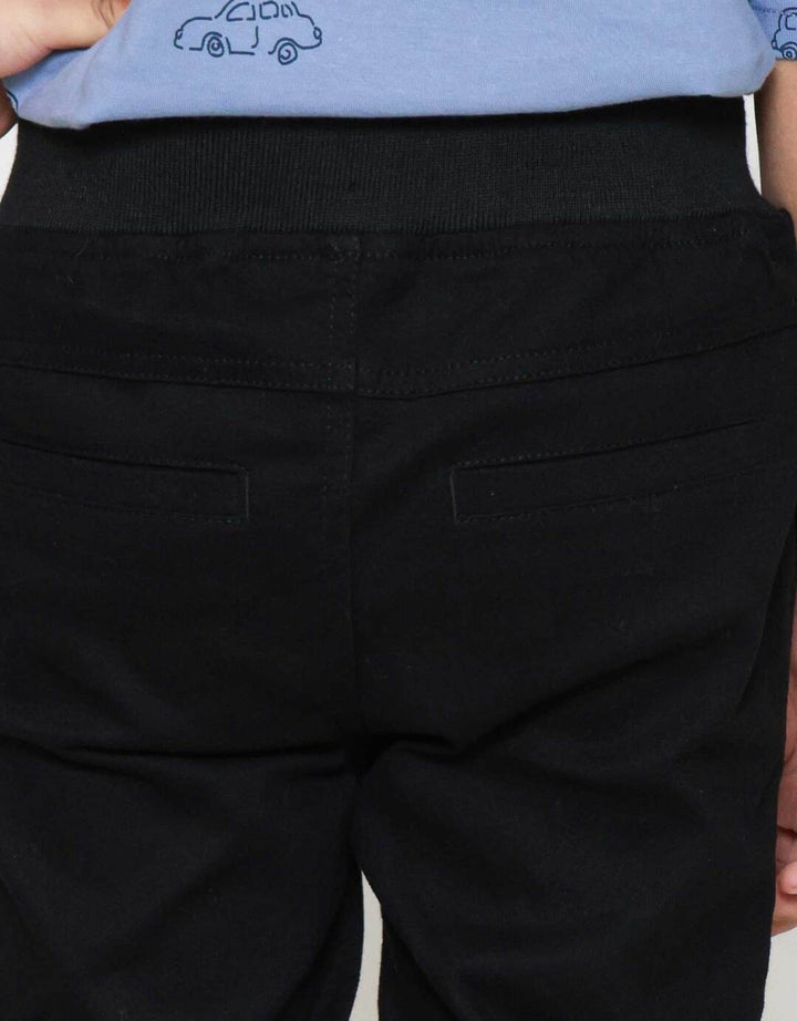 Little M Strech Rib Lipat Bawah Celana Panjang Anak Laki-laki