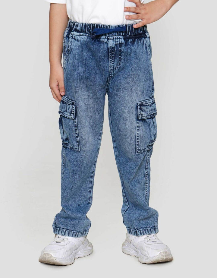 Little M Reg Ktg Tempel Celana Denim Anak Laki-laki