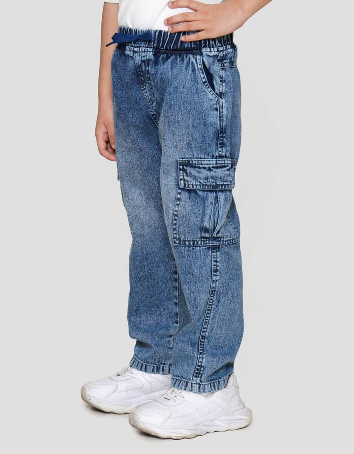 Little M Reg Ktg Tempel Celana Denim Anak Laki-laki