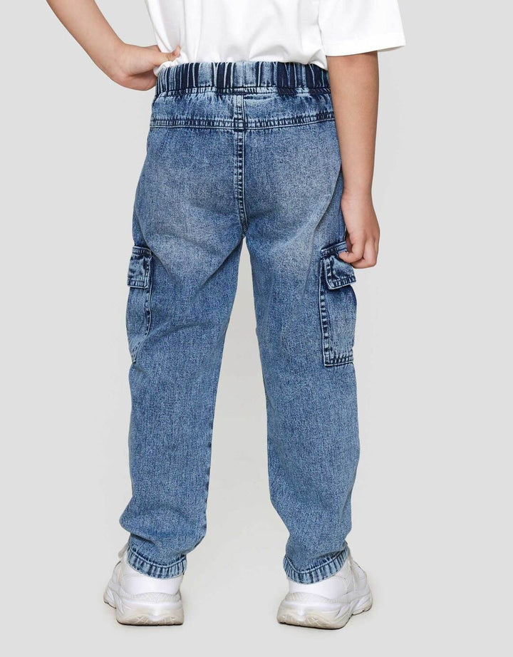 Little M Reg Ktg Tempel Celana Denim Anak Laki-laki