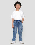 Little M Reg Ktg Tempel Celana Denim Anak Laki-laki