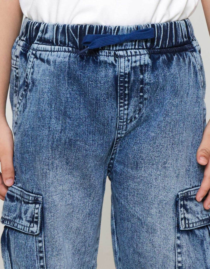 Little M Reg Ktg Tempel Celana Denim Anak Laki-laki