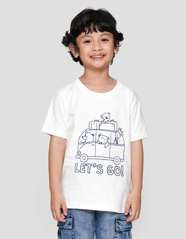Little M Bdr Outline Animal Lets Go Kaos Anak Laki-laki