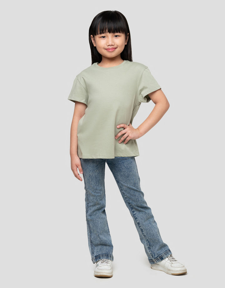 Suko Basic Kerah Bulat Kaos Anak Perempuan