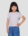 SUKO RIB KERAH BULAT LENGAN PENDEK KAOS ANAK PEREMPUAN