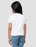 SUKO MINI RIB STRIPE KERAH BULAT KAOS ANAK PEREMPUAN