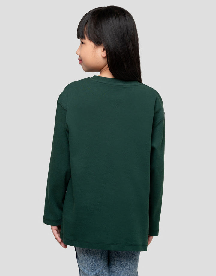 Suko Graphic Kerah Bulat Sweater Anak Perempuan