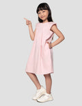 Suko Gaun Denim Lengan Pendek Dress Anak Perempuan