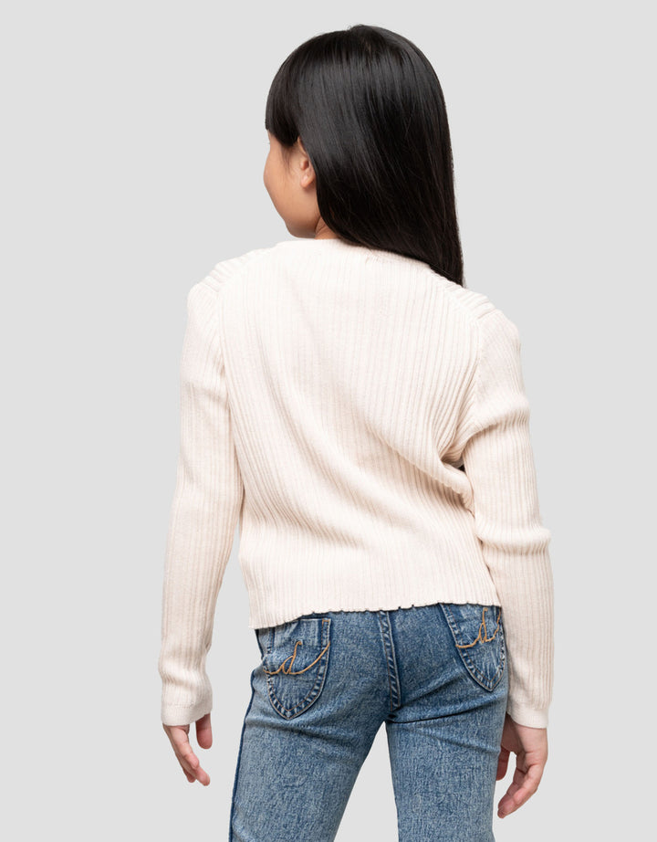 Suko Lengan Panjang Jaket Cardigan Anak Perempuan