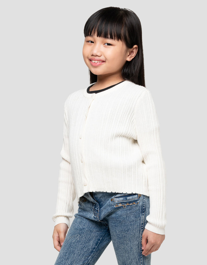 Suko Lengan Panjang Jaket Cardigan Anak Perempuan