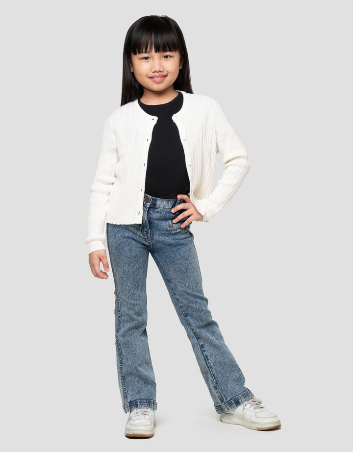 Suko Lengan Panjang Jaket Cardigan Anak Perempuan