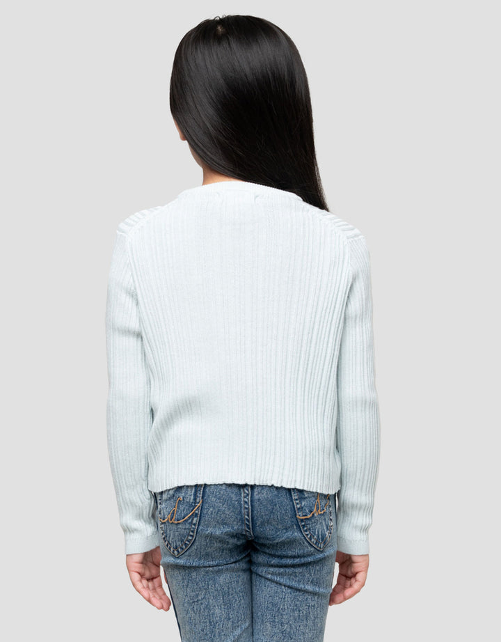 Suko Lengan Panjang Jaket Cardigan Anak Perempuan