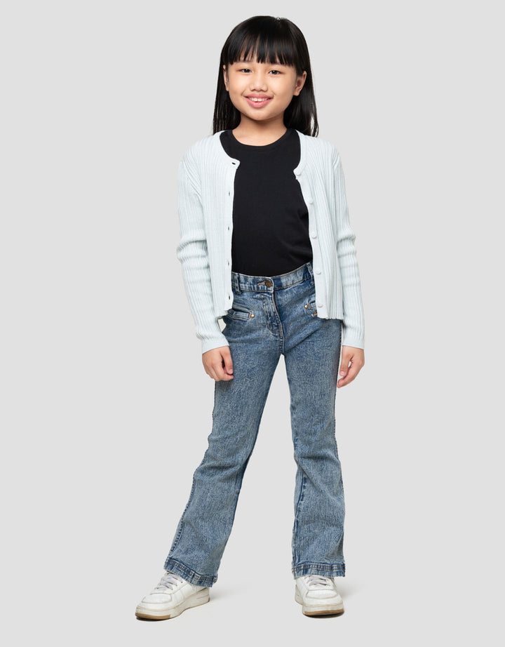 Suko Lengan Panjang Jaket Cardigan Anak Perempuan