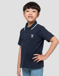 Suko Pique Tipping Lengan Pendek Kaos Polo Anak Laki-laki