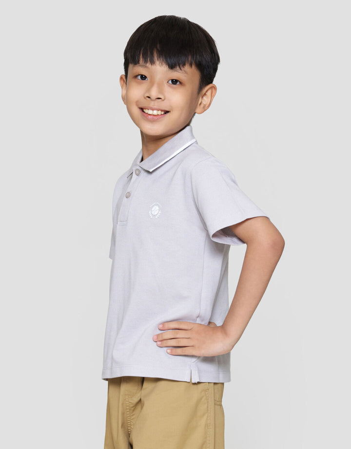 Suko Pique Tipping Lengan Pendek Kaos Polo Anak Laki-laki