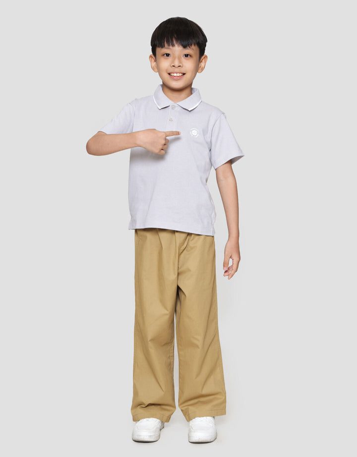 Suko Pique Tipping Lengan Pendek Kaos Polo Anak Laki-laki