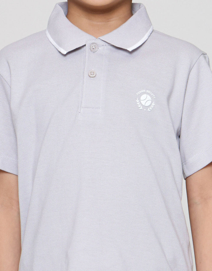 Suko Pique Tipping Lengan Pendek Kaos Polo Anak Laki-laki