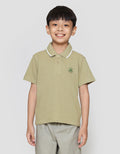 Suko Pique Tipping Lengan Pendek Kaos Polo Anak Laki-laki