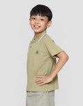 Suko Pique Tipping Lengan Pendek Kaos Polo Anak Laki-laki