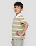 Suko Stripe Lengan Pendek Kaos Polo Anak Laki-laki