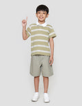 Suko Stripe Lengan Pendek Kaos Polo Anak Laki-laki