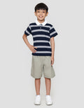 Suko Stripe Lengan Pendek Kaos Polo Anak Laki-laki