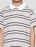Suko Stripe Lengan Pendek Kaos Polo Anak Laki-laki