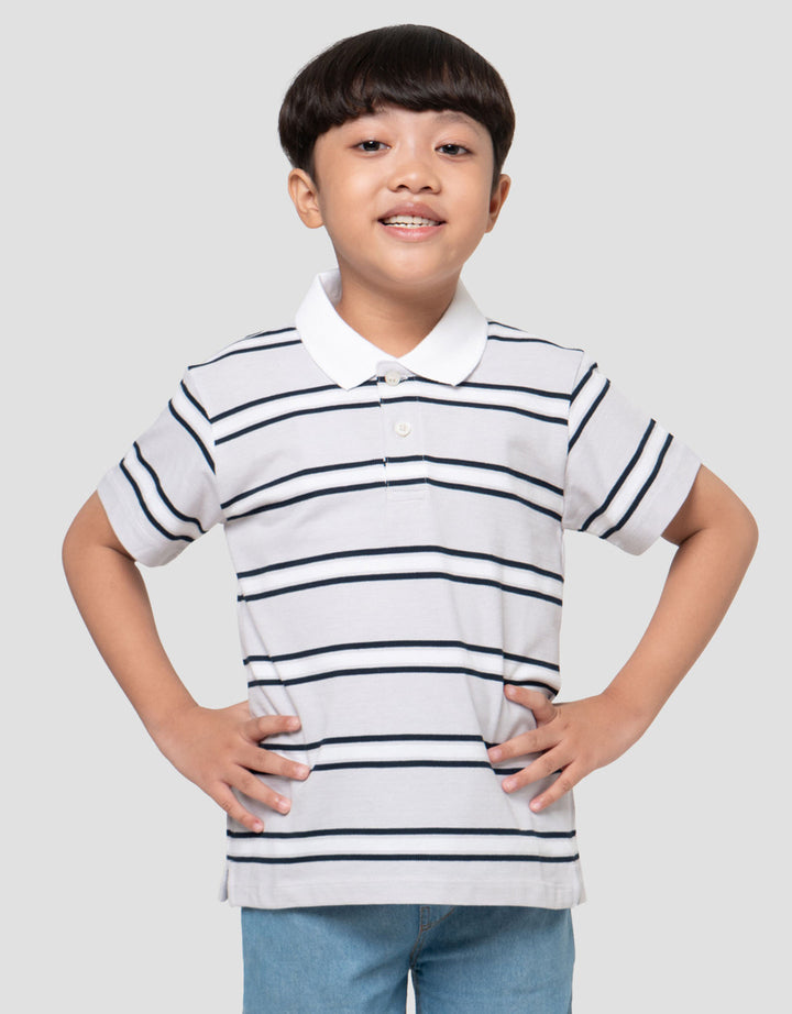 Suko Stripe Lengan Pendek Kaos Polo Anak Laki-laki