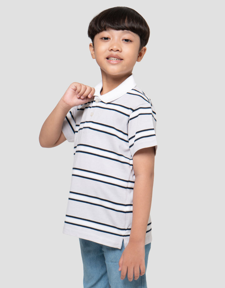 Suko Stripe Lengan Pendek Kaos Polo Anak Laki-laki